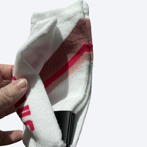 Sockart Coffee/Cocktails pink striped crew socks - Picture 3 of 3